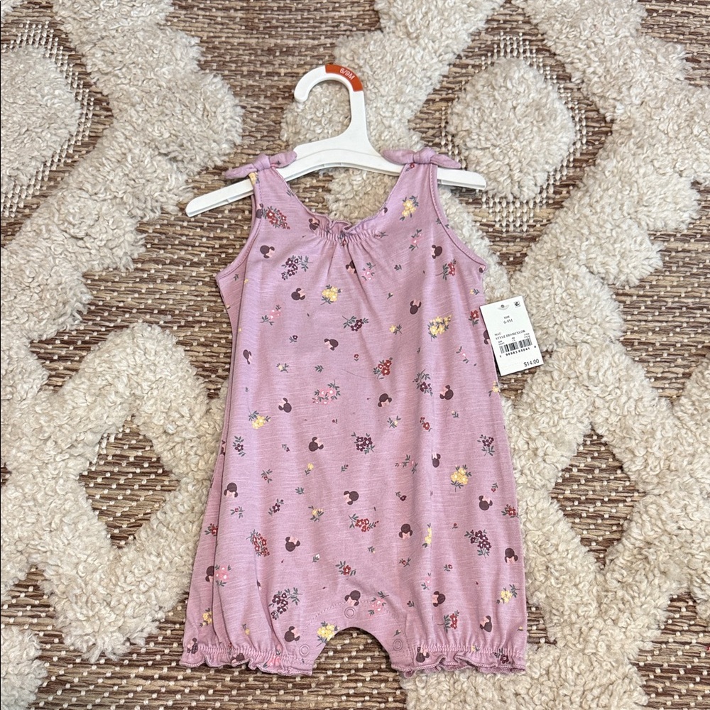 Disney Pink Floral Kids Bodysuit